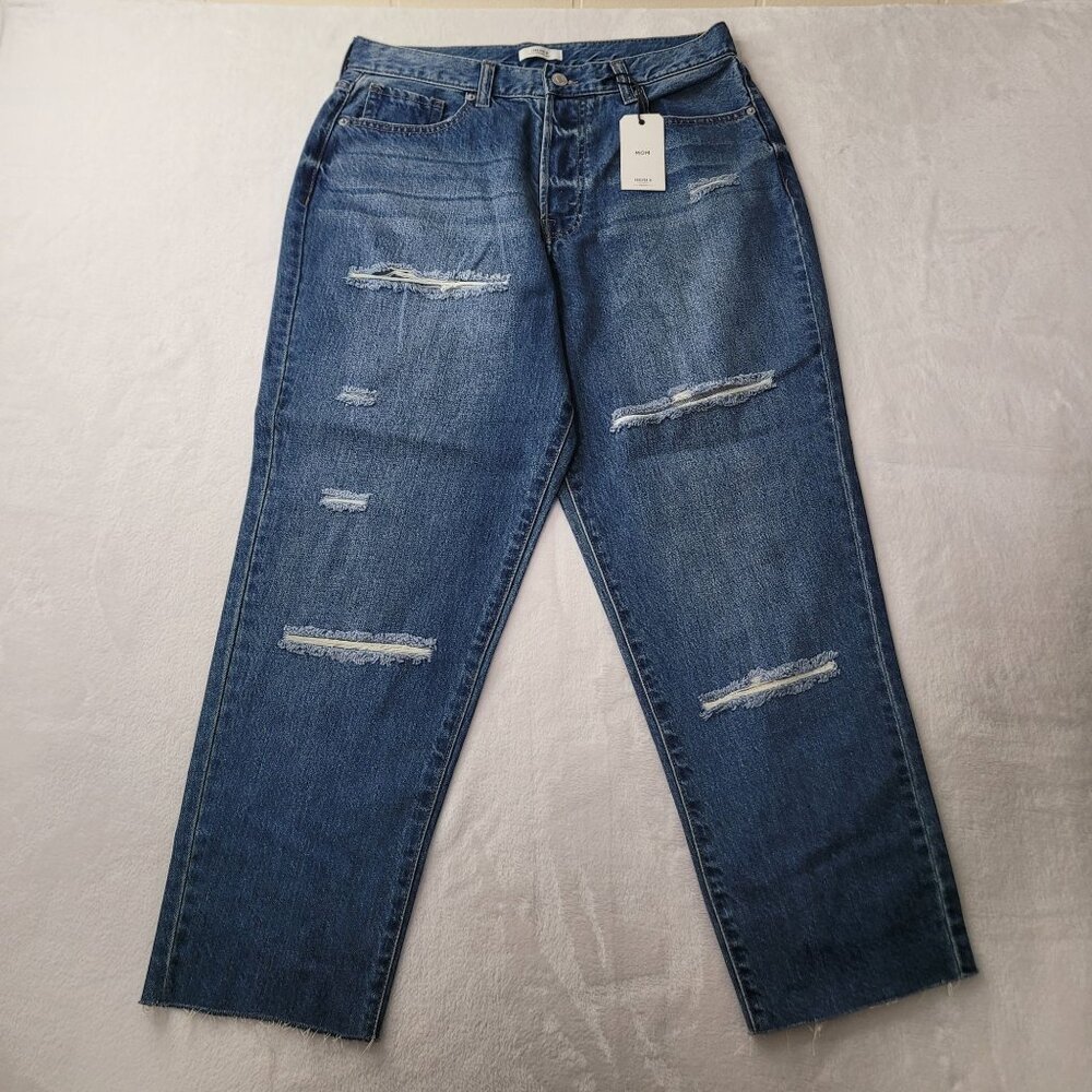 Forever 21 MOM Premium Women's Blue Distressed Mom Jeans Size 30 NWT